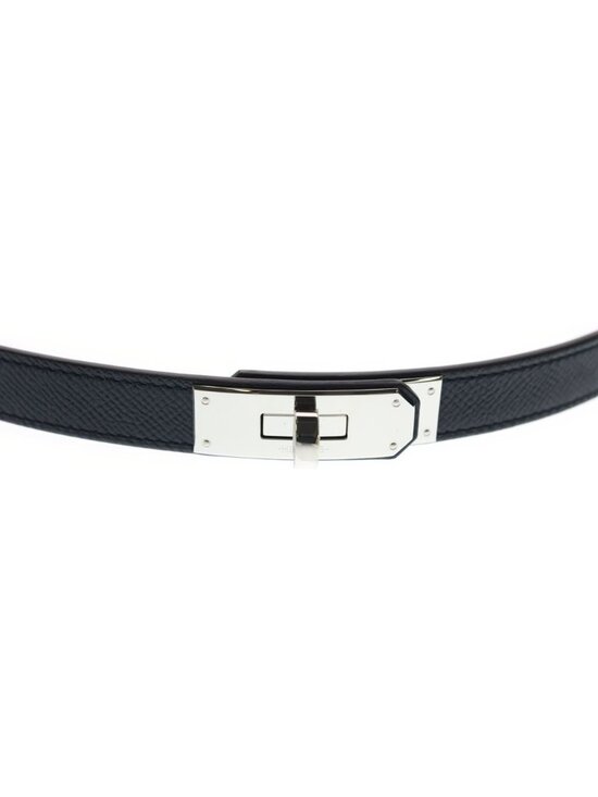 Hermes Kelly Belt 18 Black Epsom Silver main image 6